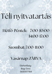 Nyitvatartás